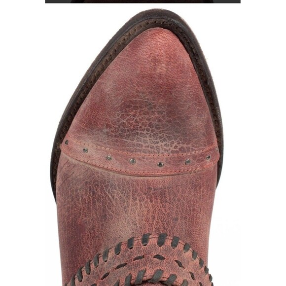 Miss Macie  I DARE YOU 5" pointed toe  Red Leather  Ankle Boots Women's 6.5 NWOT - Picture 15 of 15